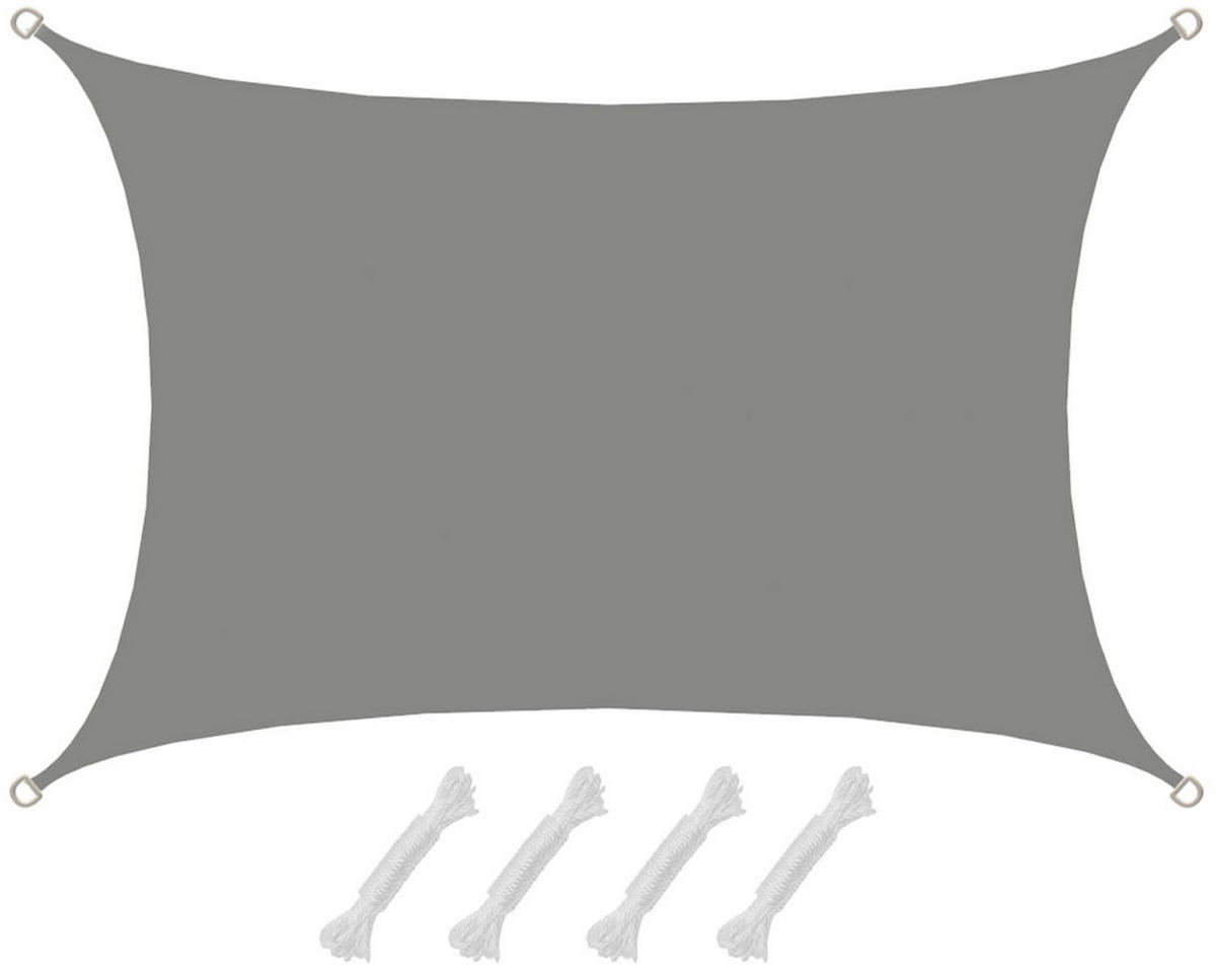 SONNENSEGEL 300/400 cm grau, rechteckig - Grau, Kunststoff (300/400cm) - Amanka