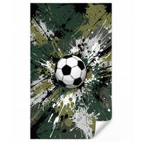 KINDERTAPETE - Fußball - Farbe - Spritzer - Grün - 140x240 cm - Dunkelgrün, Papier (140/240cm) - OnlyWow