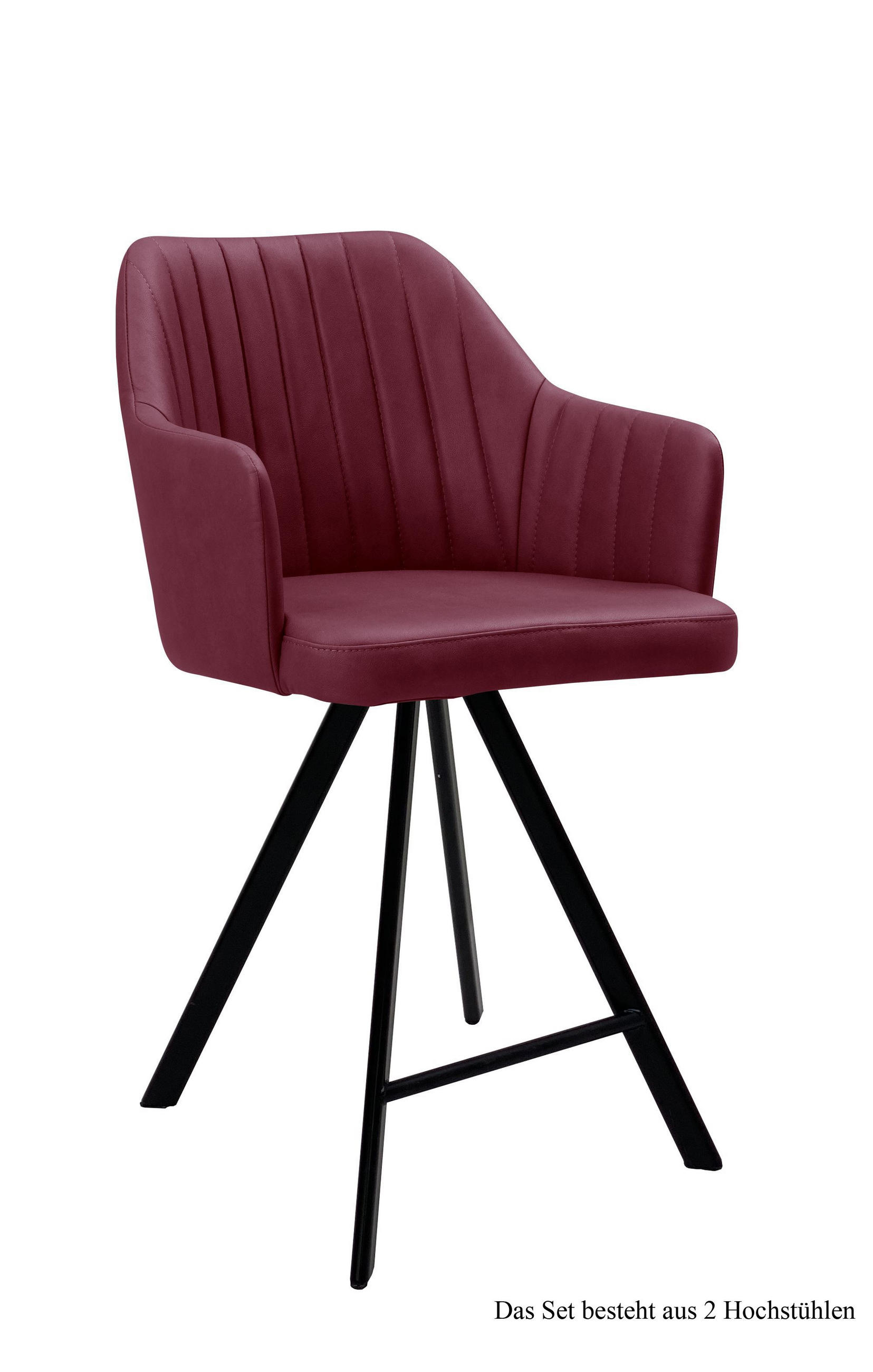 58aufmkessel Thekenstuhl Brombeere, Schwarz 60x98x58 cm