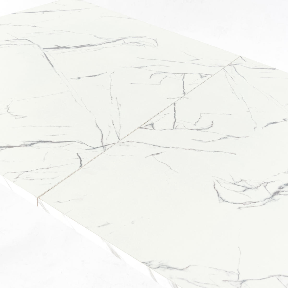 ESSTISCH Weiß 120/80/75 cm - Schwarz/Weiß, Holz/Metall (80/120/75cm) - Urban Meuble