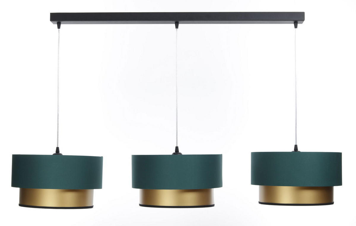 HÄNGELEUCHTE Grün 30/88 cm - Goldfarben, Kunststoff (30/2.6/88cm) - ONZENO