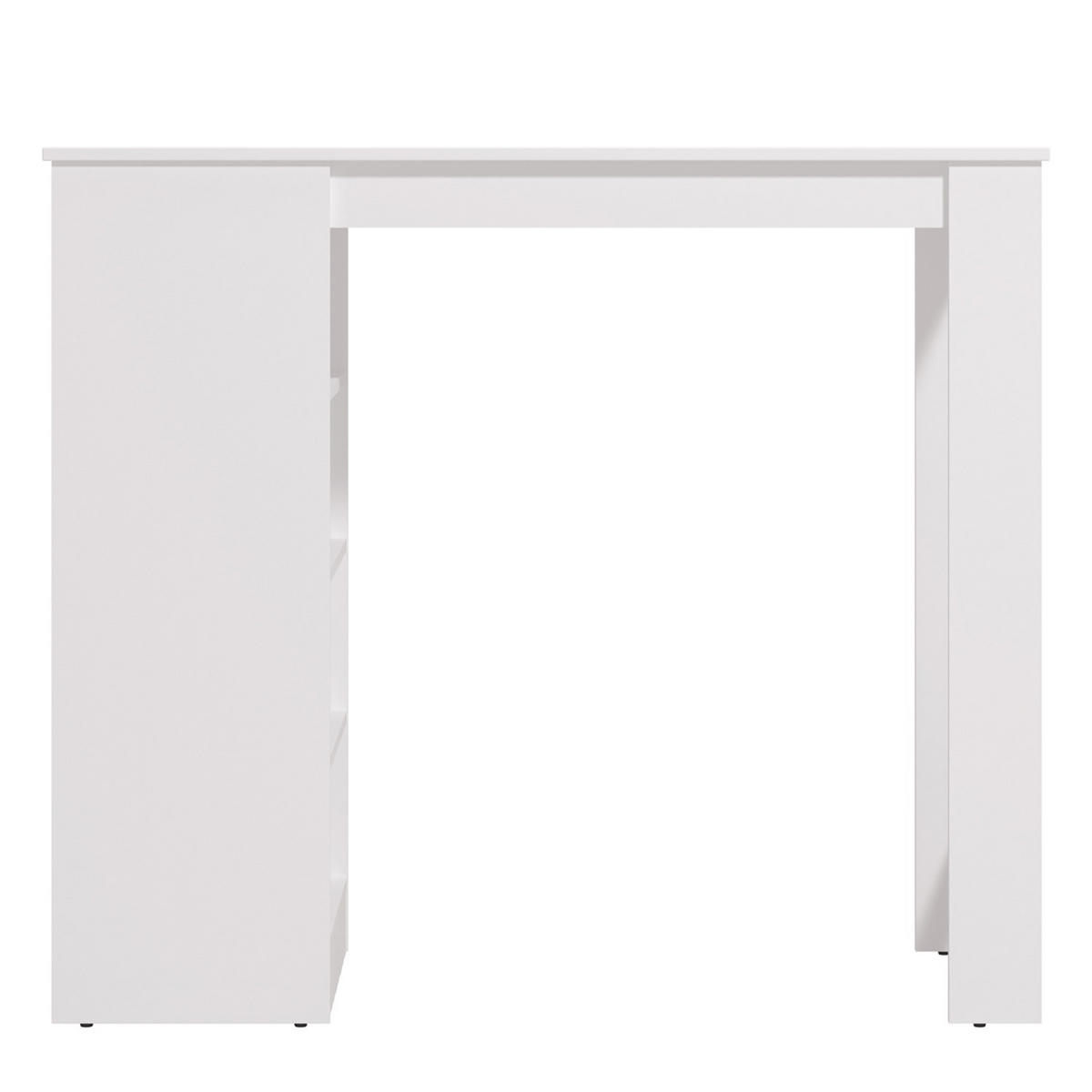 BARTISCH Weiß 120/105/50 cm - Weiß, Holz (120/105/50cm) - Homestyle4u