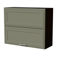 KLAPPHÄNGESCHRANK Salo W8B/90-AV Schwarz / Reed Green Matt 90 / 32,5 / 72cm - Schwarz/Grün, Holz/Holzwerkstoff (90/72/32.5cm) - Feldmann-Wohnen