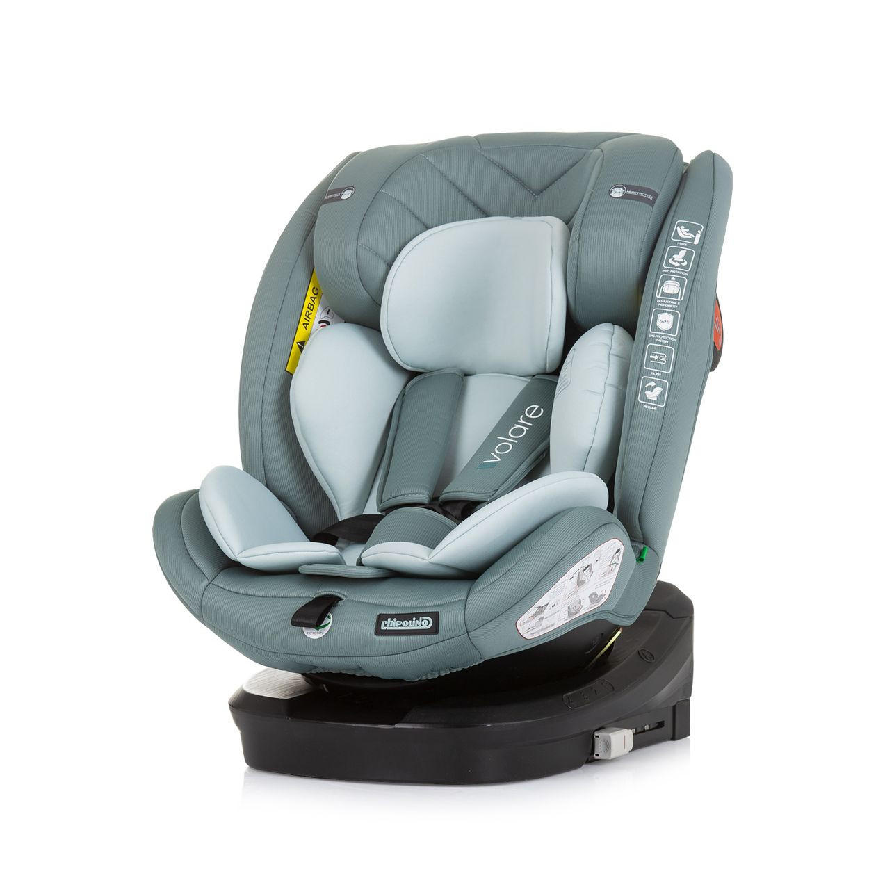 KINDERSITZ Volare i-Size (40-150cm) grün Isofix, drehbar, SPS, Top Tether - Grün, Kunststoff (46/78/42cm) - Chipolino