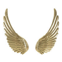 WANDDEKORATIONEN IM 2ER-SET Wings Amy, goldfarben, Eisen - Goldfarben, Metall (60/130/4.4cm) - Mauro Ferretti