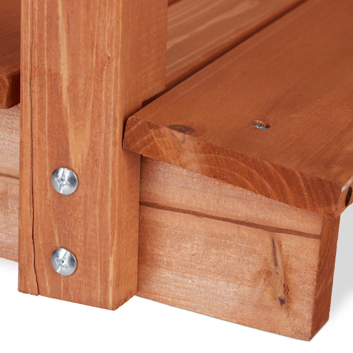 TEICHBRÜCKE Geländer - Hellbraun, Holz (60/140/56cm) - Relaxdays