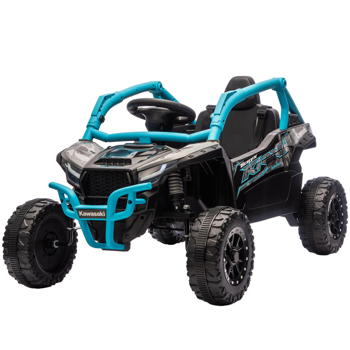 GELÄNDEFAHRZEUG DE-06251 für kinder KAWASAKI lizenziert mit Fernbedienung Blau - Blau, Kunststoff/Metall (100/64/56cm) - ComfortXL