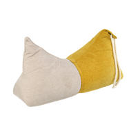 SITZSACK in Bananenbootform grobkörniges Vlies - Gelb/Grau, Textil (60/80/130cm) - Vercart