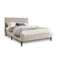 POLSTERBETT 140x200 cm Beige cord - Beige, Textil (140/200cm) - Home Collective