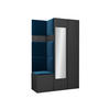 GARDEROBEN-SET Orion XXVI - Blau/Graphitfarben, Holzwerkstoff/Kunststoff (116/186/46cm) - MIRJAN24