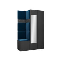 GARDEROBEN-SET Orion XXVI - Blau/Graphitfarben, Holzwerkstoff/Kunststoff (116/186/46cm) - MIRJAN24