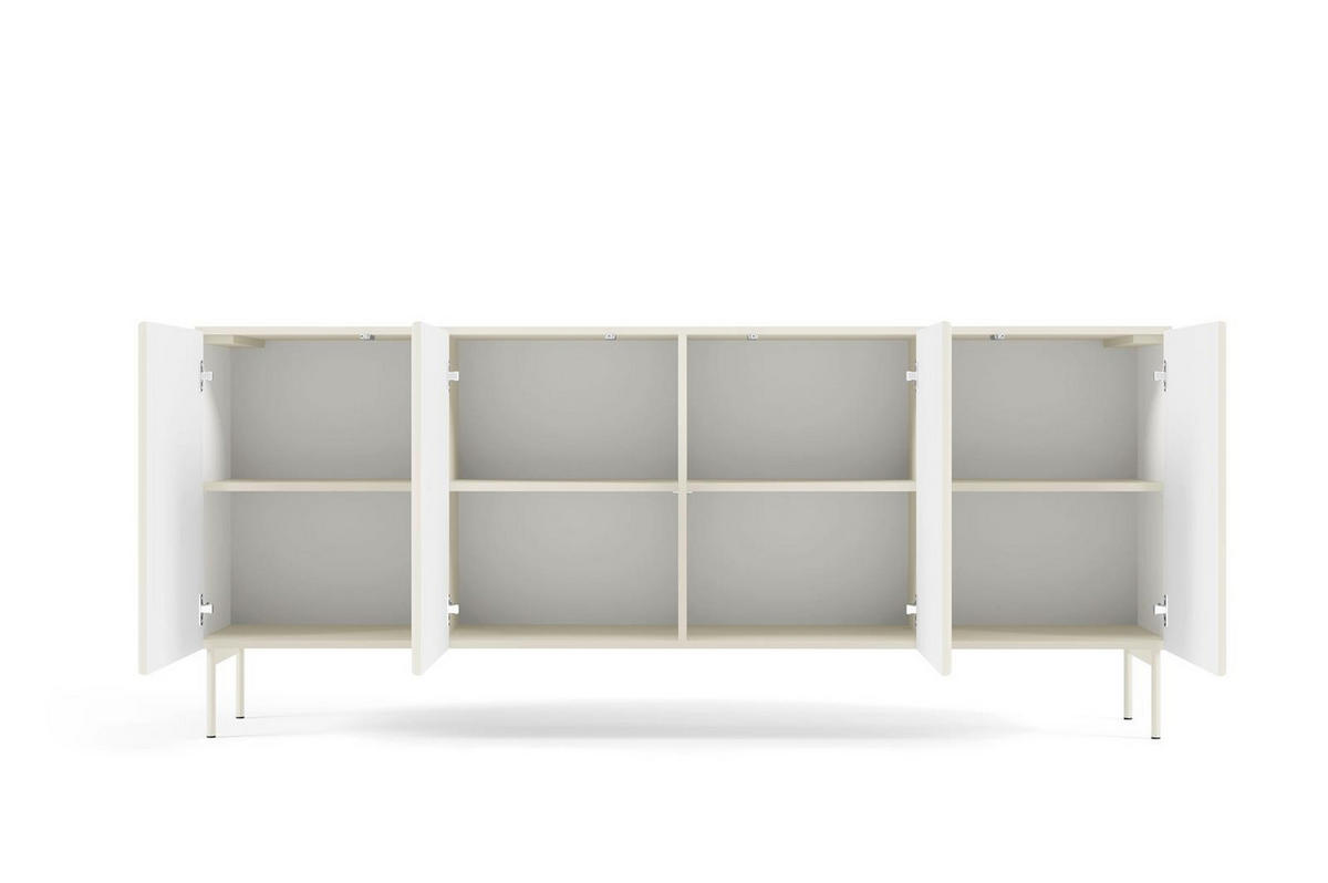 SIDEBOARD Tutti Kaschmir, viertürige - Kaschmir, Holzwerkstoff/Metall (195/81/40cm) - Bettso