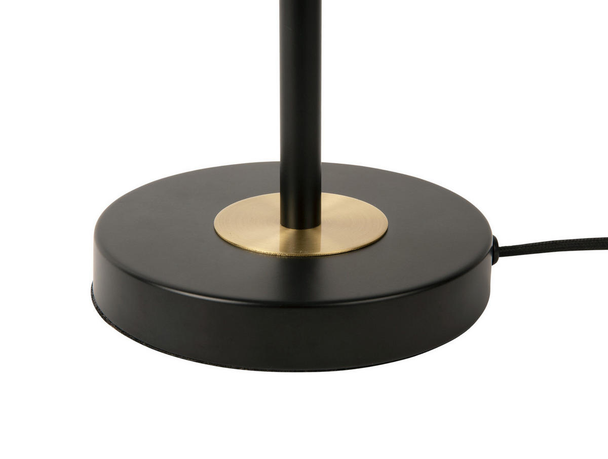 TISCHLAMPE Gold Disc 30/30/40 cm - Schwarz, Metall (30/30/40cm) - Leitmotiv