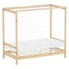 KINDERBETT Fußballtor mit Matratze 80x160 cm Natur - Naturfarben, Holz (80/160cm) - ML-DESIGN