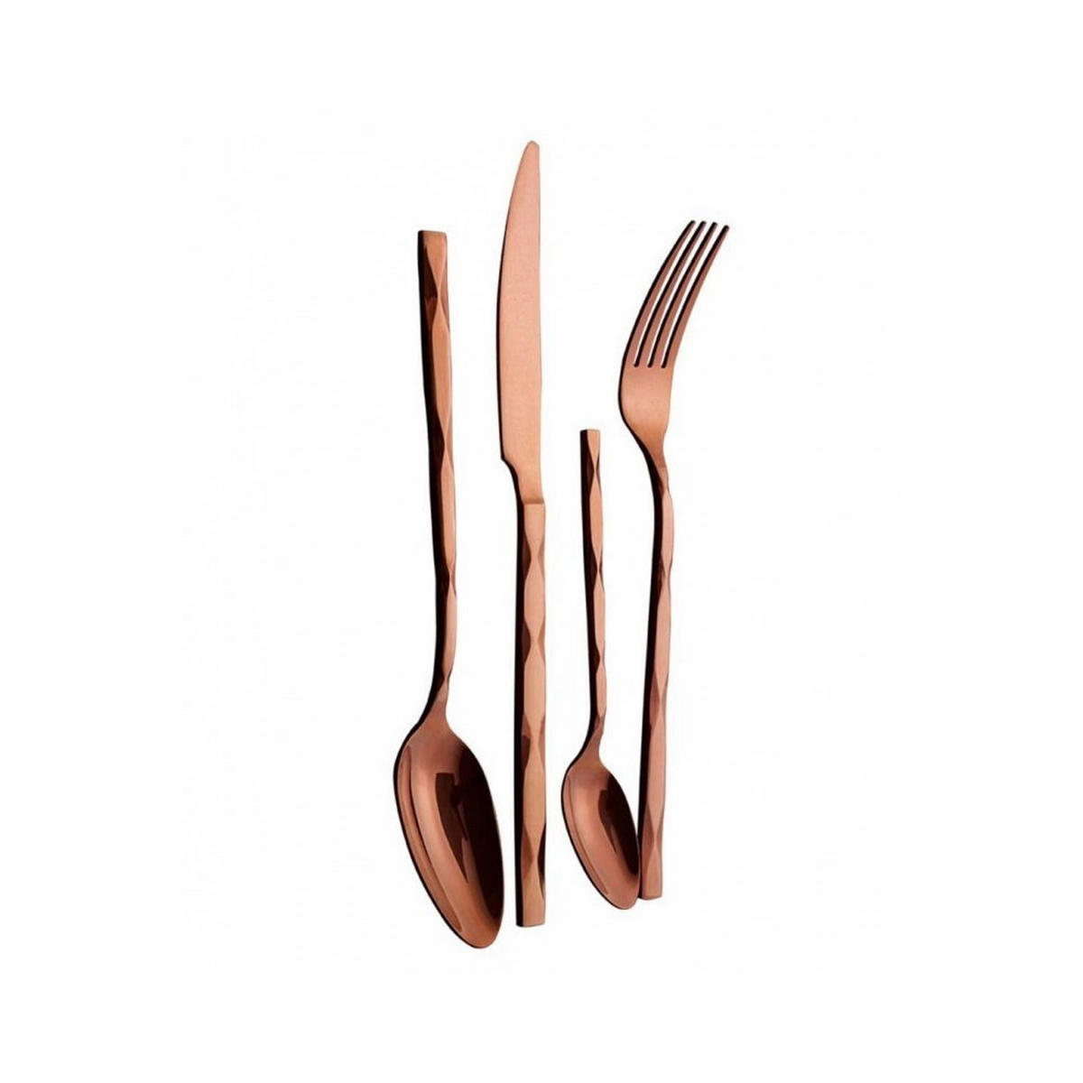 BESTECKSET Rosa 30/20/5 cm BH2621 - Pink, Metall - Berlinger Haus