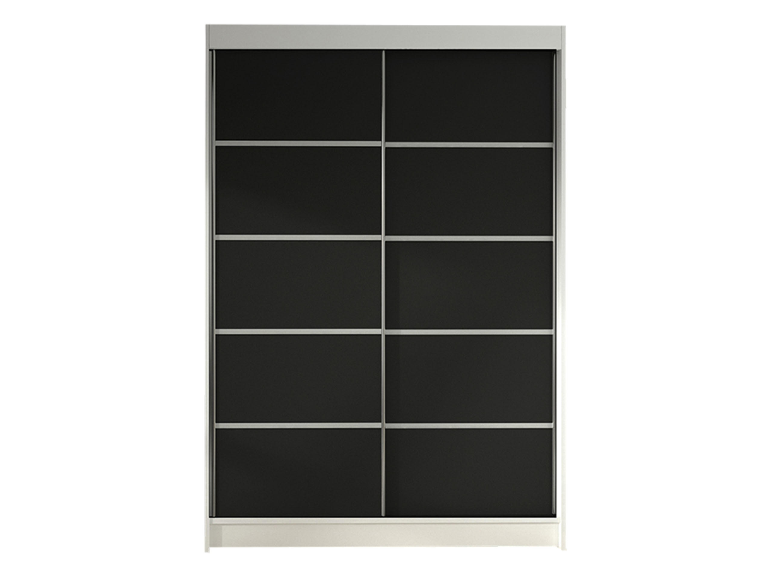 SCHWEBETÜRENSCHRANK Lino IV - Schwarz/Weiß, Holzwerkstoff/Metall (120/200/58cm) - MIRJAN24