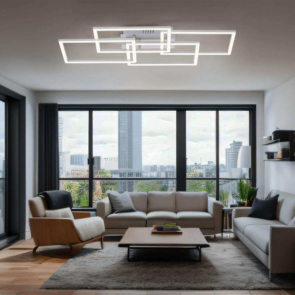 LED DECKENLEUCHTE IVEN Aluminium Silber - Silberfarben, Metall (70/34.5/9.5cm)