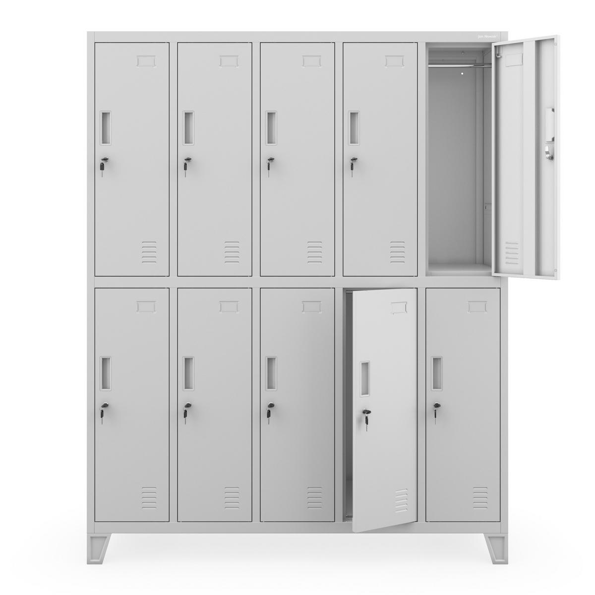 SCHLIESSFACHSCHRANK Bartek - Grau, Metall (136/172/45cm) - Jan Nowak