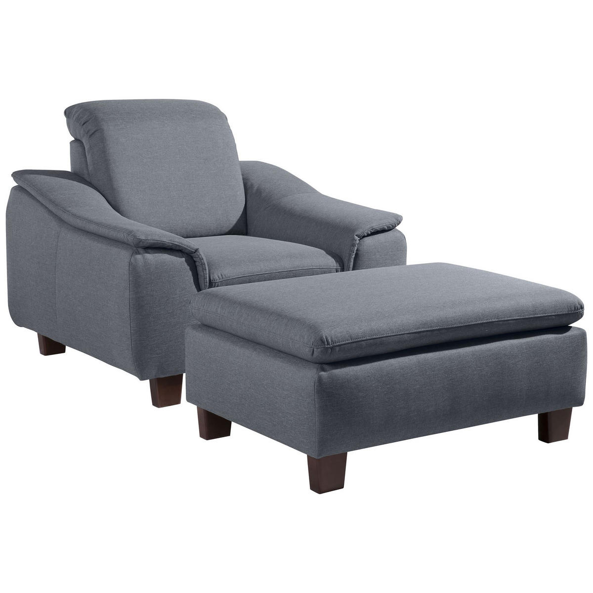 POLSTERSESSEL Kaylil Flachgewebe denim - Flieder, Kunststoff (87/82/100cm) - 58aufmkessel