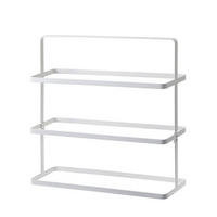 SCHUHREGAL Tower weiß 50/46/14 cm schmal tragbar - Weiß, Metall (50/46/14cm) - Yamazaki