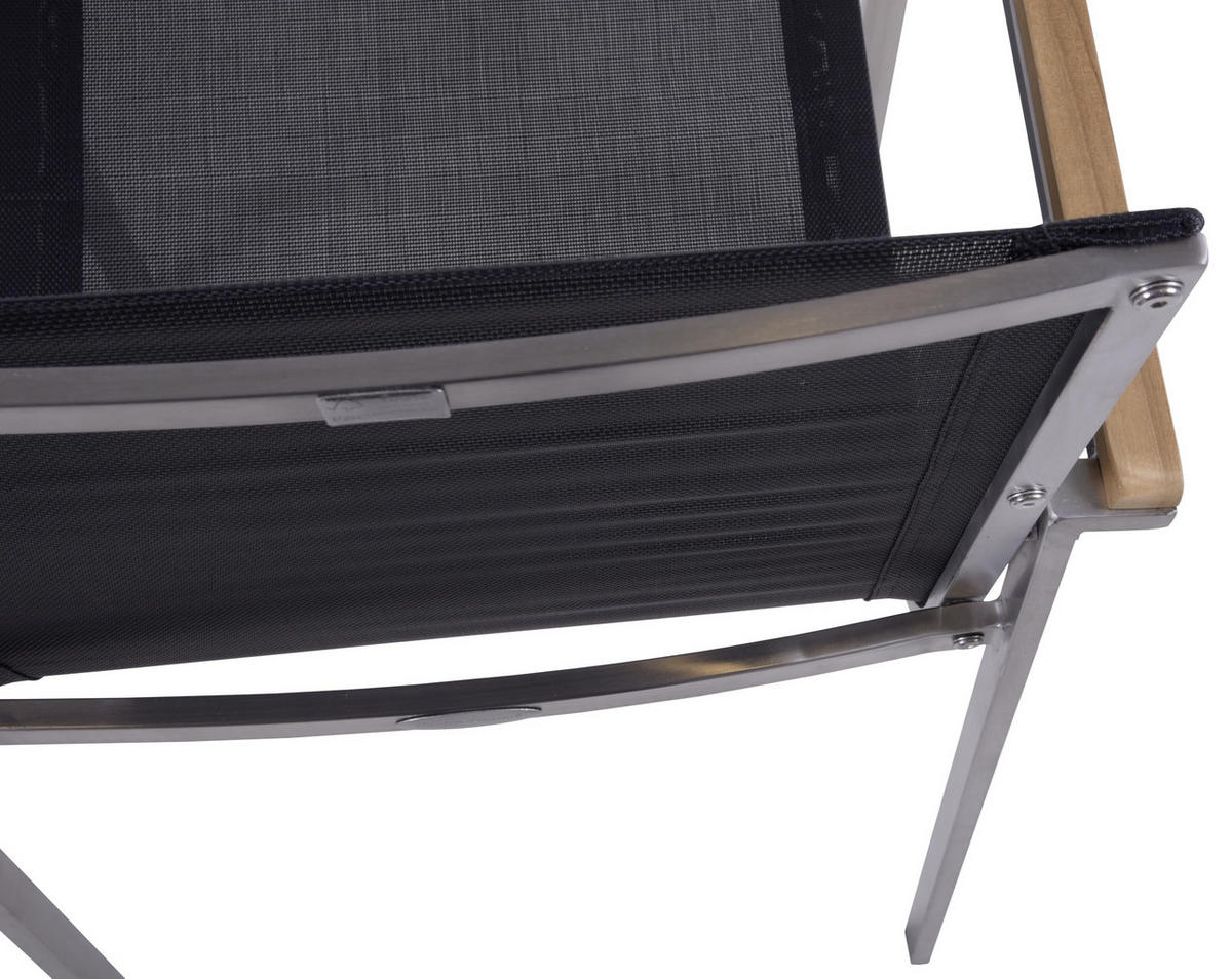 GARTEN-SITZGRUPPE Paul 7-teilig Tisch Hochlehner Dunkelgrau Gartenmöbel-Set - Dunkelgrau, Holz - DELUKE