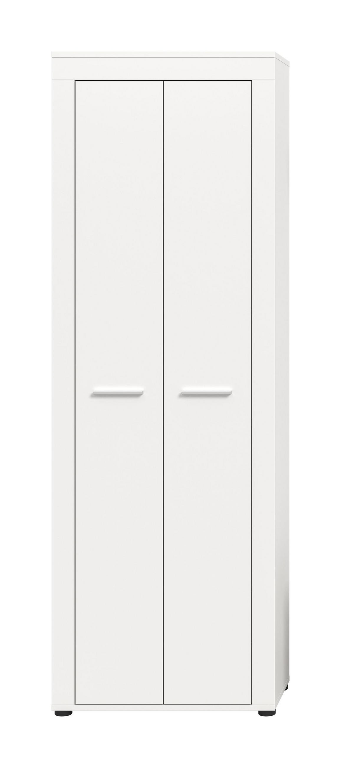 SCHUHSCHRANK JAM (B/H/T: ca. 64/191/35 cm) in weiß/weiß - Weiß, Holzwerkstoff (64/191/35cm)