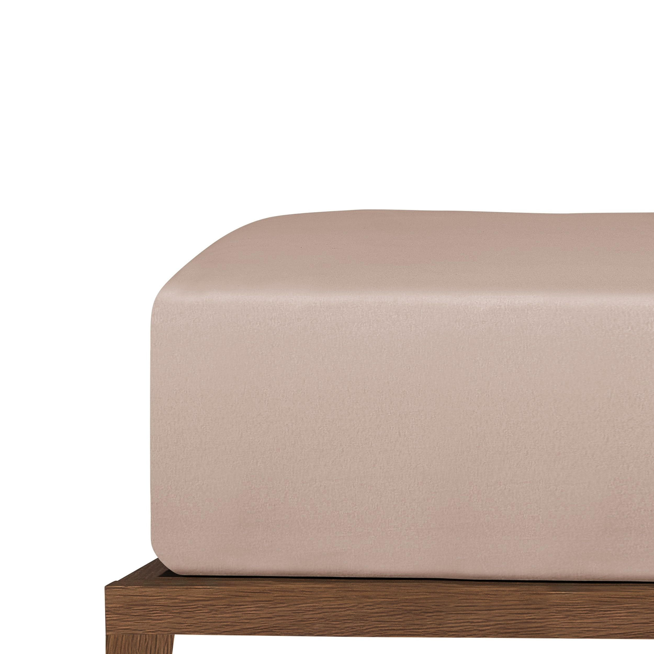 SPANNBETTLAKEN New Jersey - 100% Baumwolle - 180x200 cm - Taupe - Taupe, Textil (180/200cm) - Uncover by Schiesser