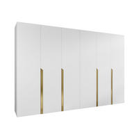 DREHTÜRENSCHRANK Mila I 300 - Goldfarben/Schwarz, Holzwerkstoff/Kunststoff (300/202/52cm) - MIRJAN24