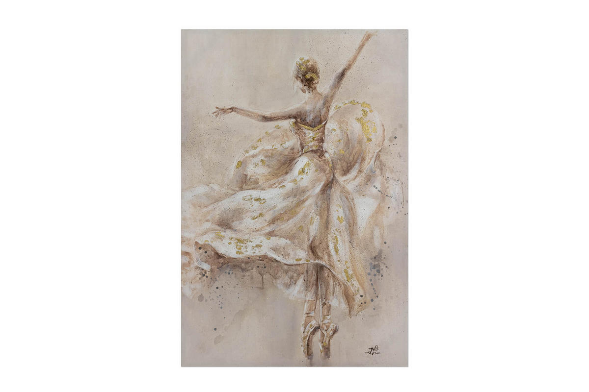 ACRYLBILD HANDGEMALT 60/90 cm - Beige, Holz/Textil (60/90cm) - KUNSTLOFT
