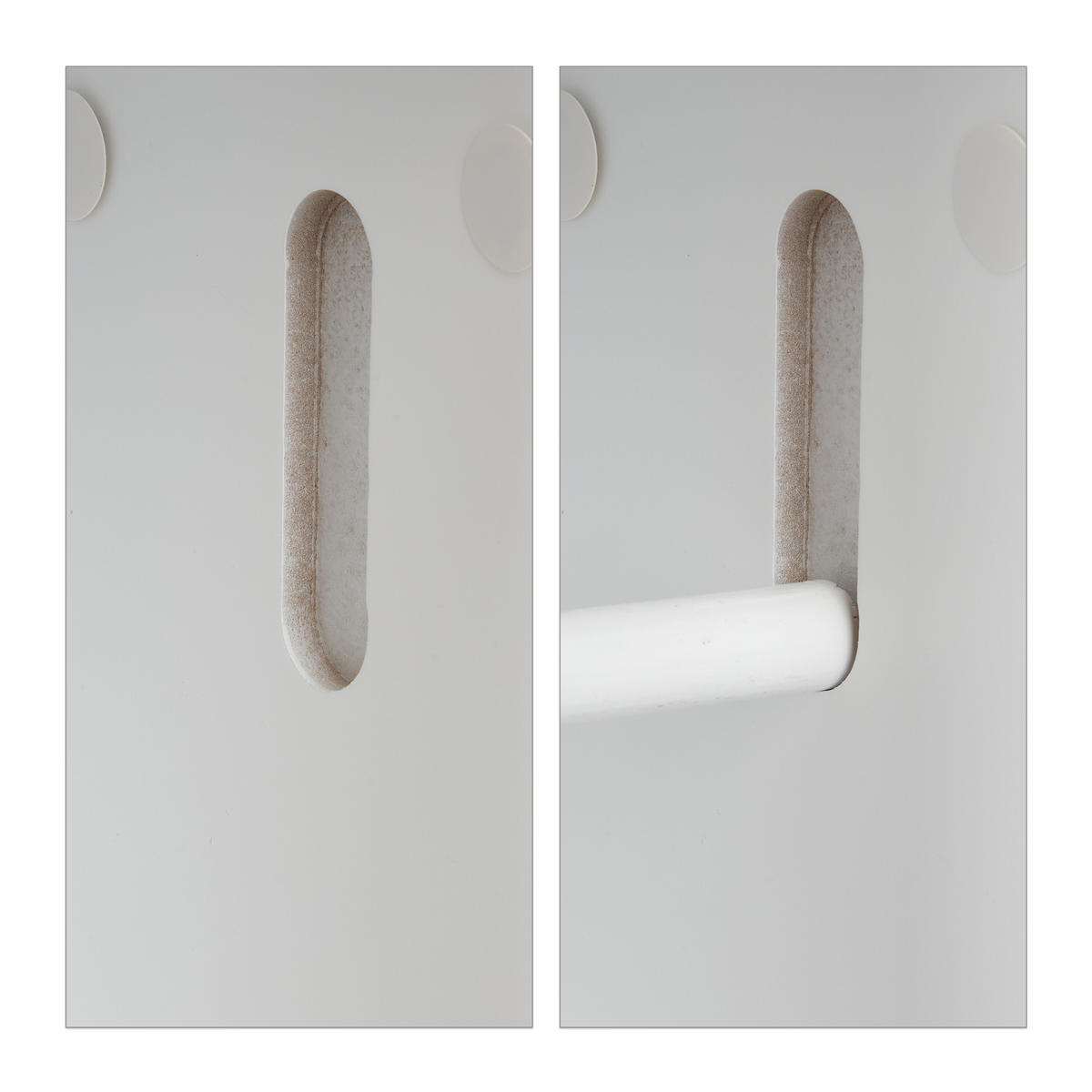 TOILETTENROLLENHALTER - Weiß, Holz/Holzwerkstoff (18.5/75.5/18.5cm) - Relaxdays