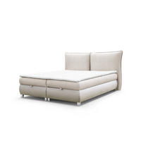 BOXBETT Valentin In Neve - Beige, Holzwerkstoff/Textil (160/200cm) - Fun Möbel