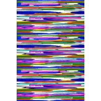 FOTOTAPETE horizontal gemalte Streifen 200 x 279 cm - Pink, Papier (200/279cm) - Origin Wallcoverings