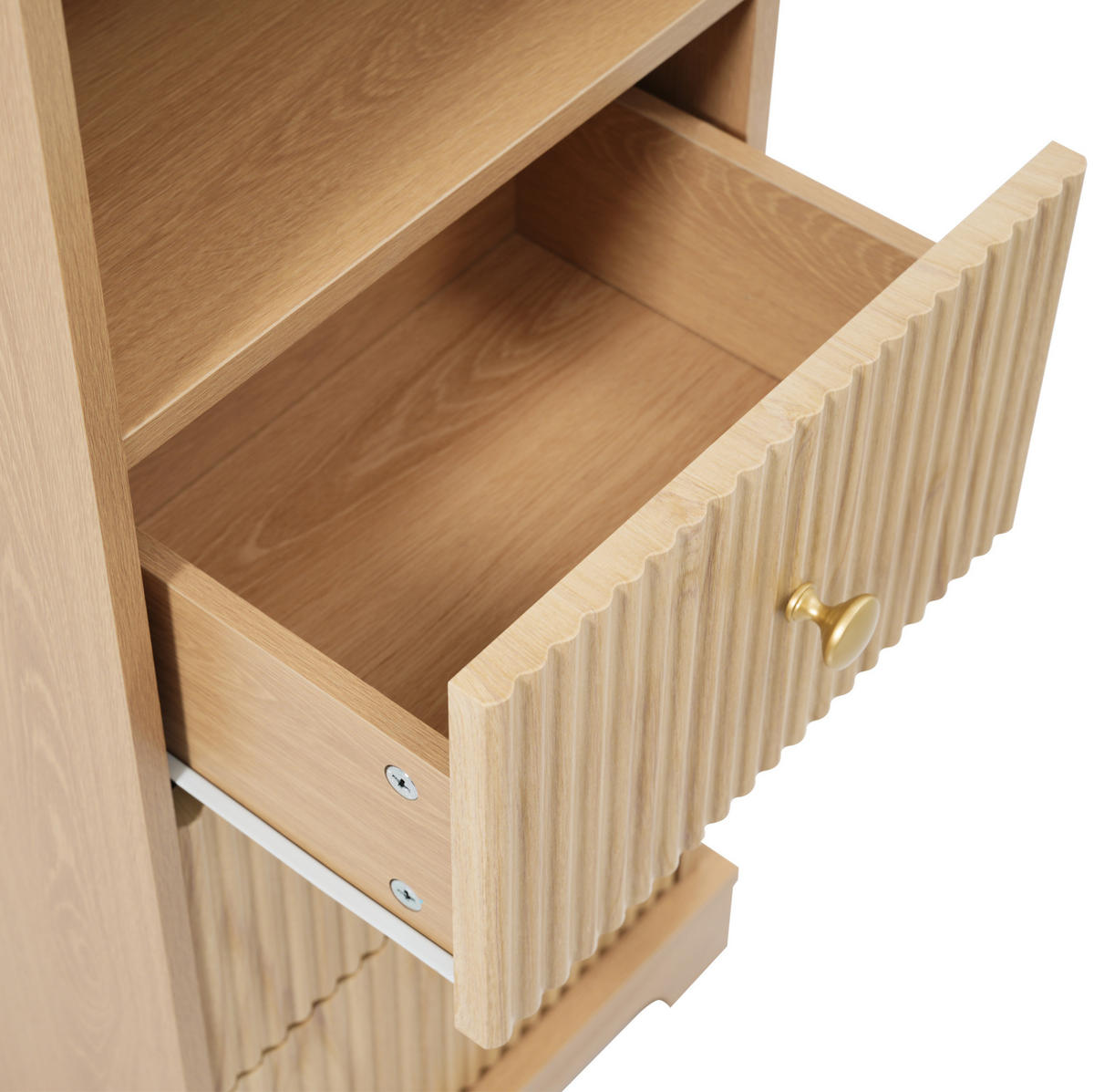HOCHSCHRANK 40/30/172 cm aus MDF mit 3 Schubladen und verstellbarem Einlegeboden Natur - Naturfarben, Holzwerkstoff (40/172/30cm) - Modenvie