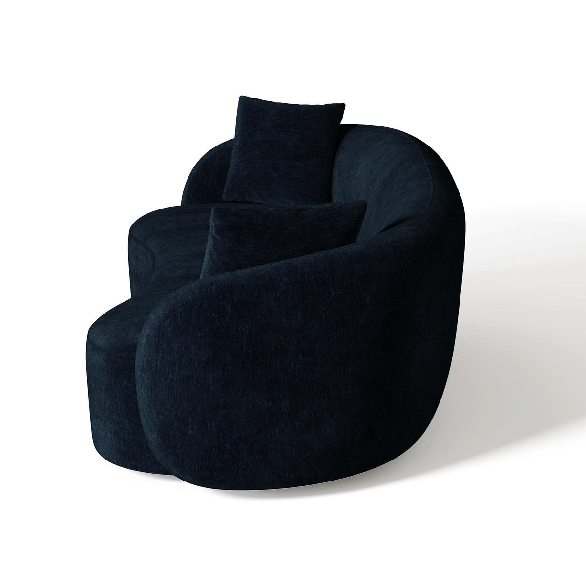 SOFA 3-Sitzer Rastergewebe mit weichem Griff Nachtblau 210cm - Dunkelblau, Textil (210/67/96cm) - Sia Home