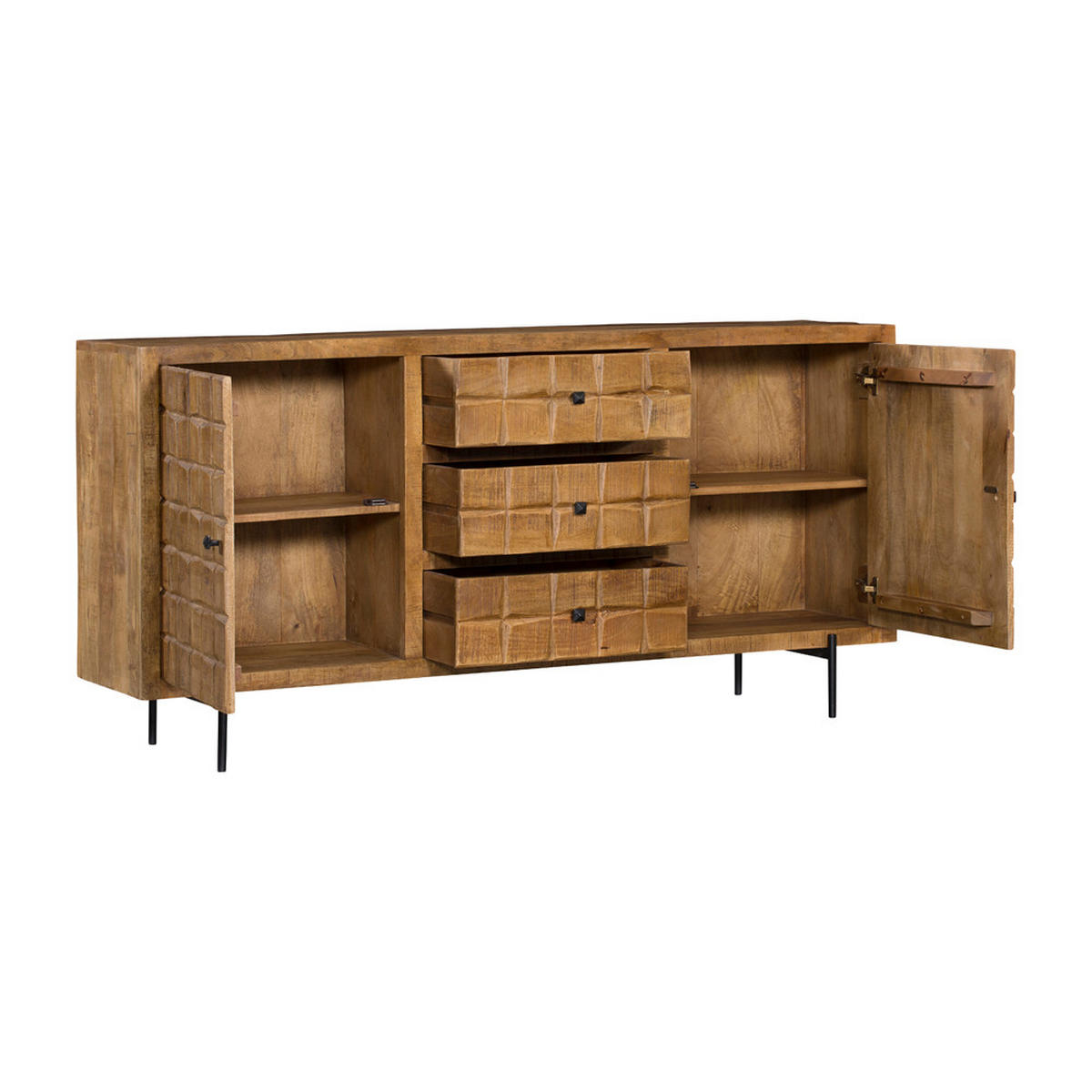 SIDEBOARD Brandy Braun 40/160/90 cm - Braun, Holz (160/90/40cm) - Starfurn