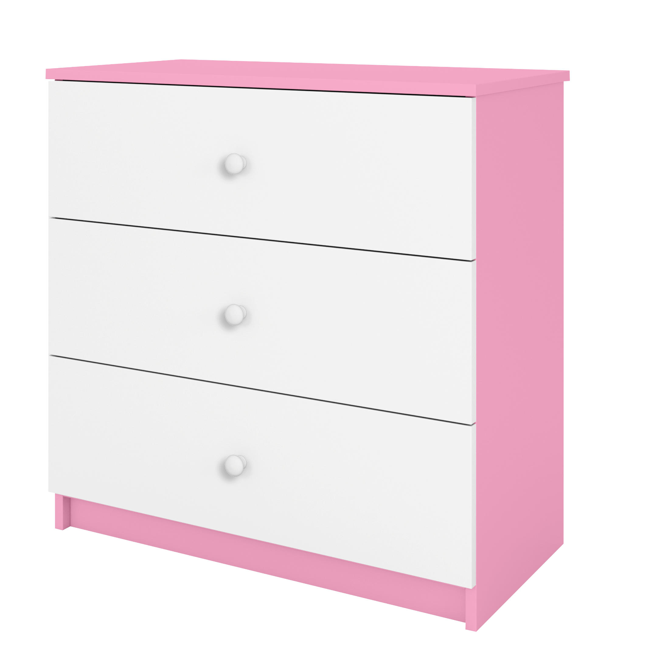 KOMMODE Babydreams ohne Muster 81/81/41 - Rosa, Holzwerkstoff (81/81/41cm) - RAUMHIRSCH FURNITURE