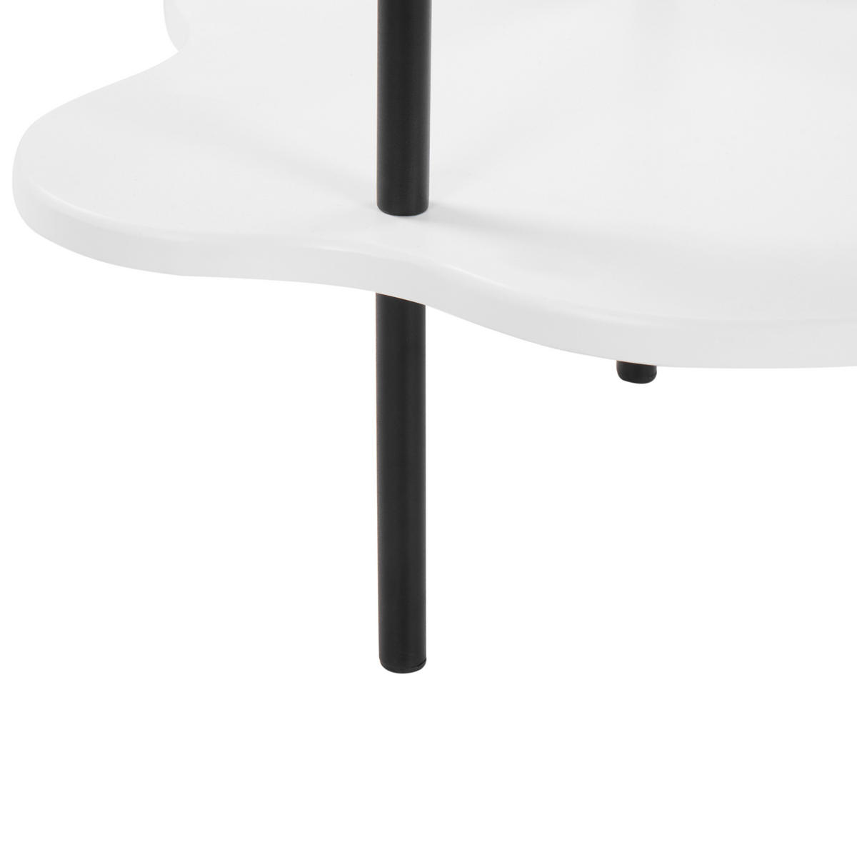 BEISTELLTISCH schwarz/weiß Wolkenform Cloud - Schwarz/Weiß, Holzwerkstoff (33/48/50cm) - Beliani