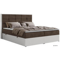 BOXBETT ALVIT 200/200 - Braun Velvet - Topper Visco - H3 - Schwarz/Braun, Kunststoff/Textil (200/200cm) - MKS