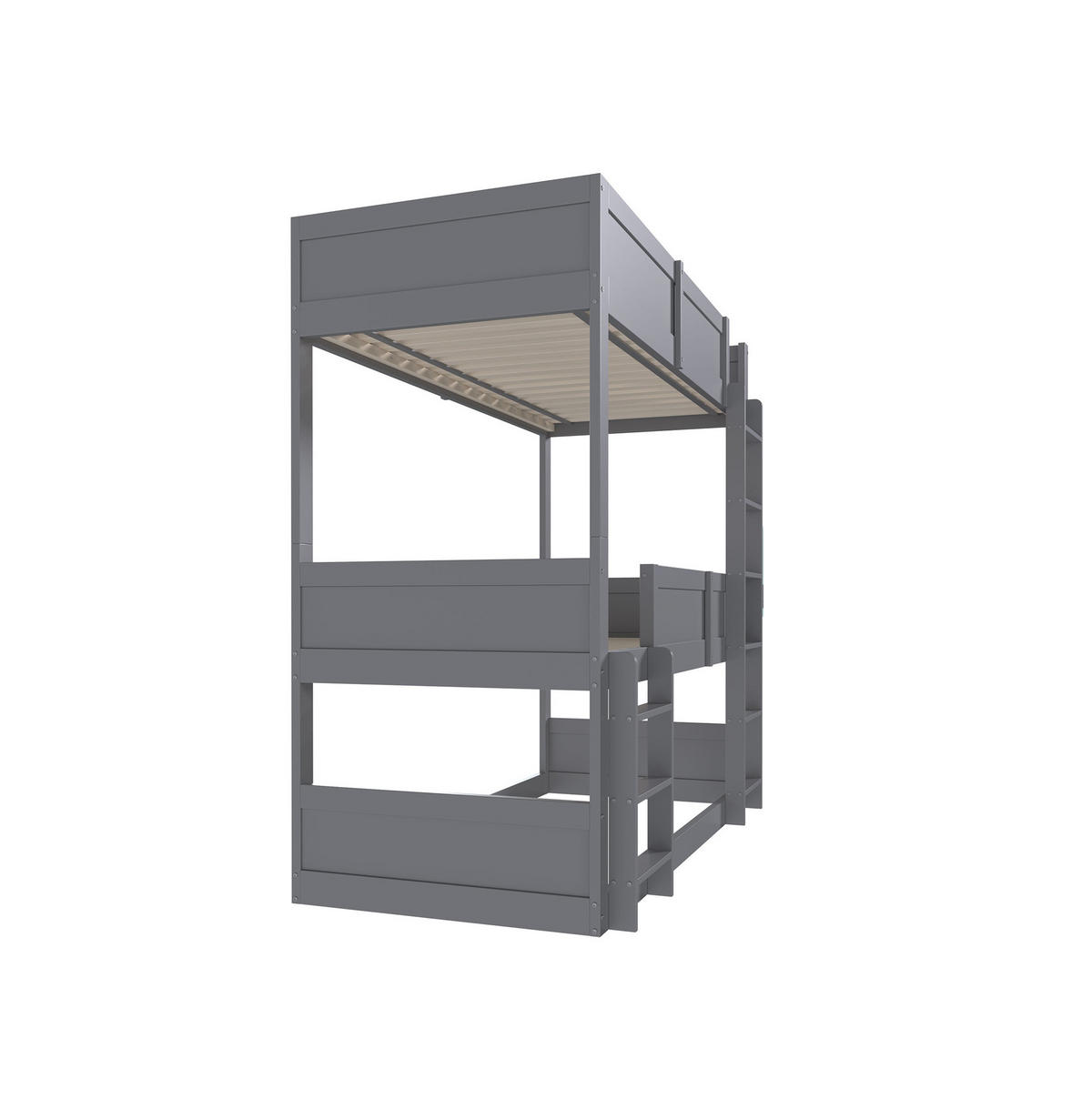 HOCHBETT 90/200 cm aus Holz mit hohem Geländer, Grau - Grau, Holz (90/200cm) - OKMYHOME