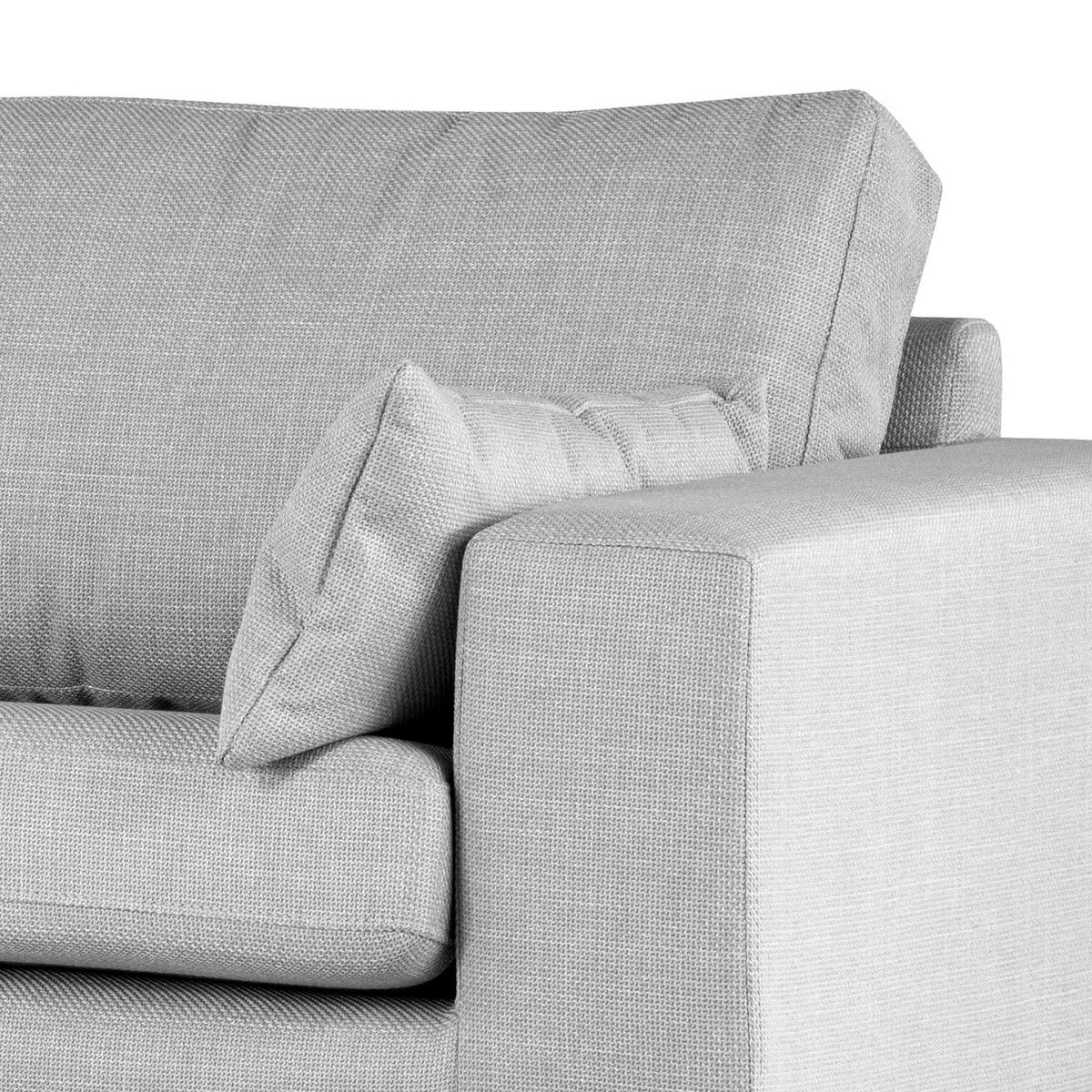 3-SITZER SOFA - Buchefarben/Hellblau, Buchenholz/Textil (237/81/88cm) - home24