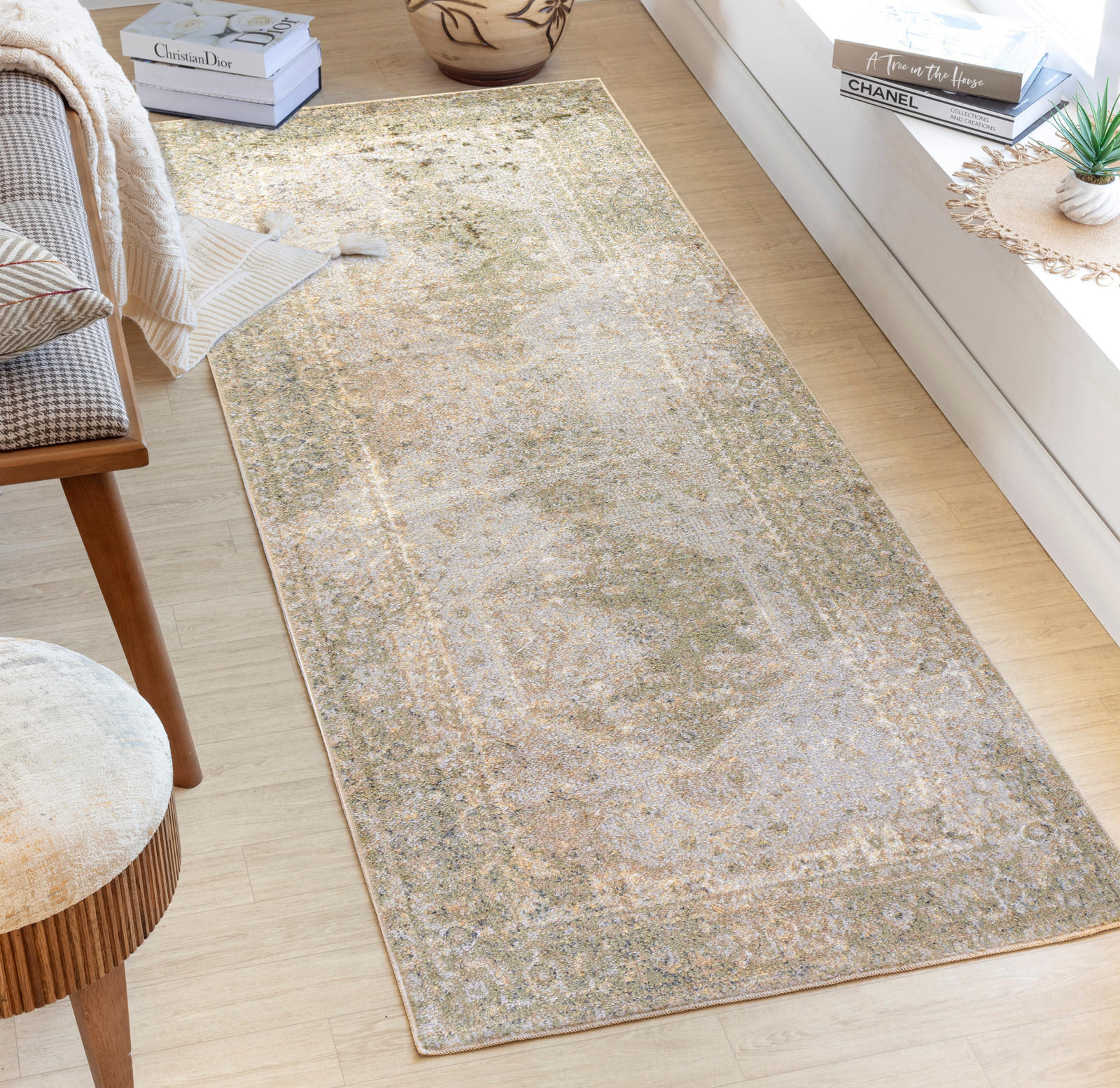 TEPPICH Maschinenwaschbar 80/220 cm Mehrfarbig - Multicolor, Naturmaterialien/Textil (80/220cm) - LIVABLISS