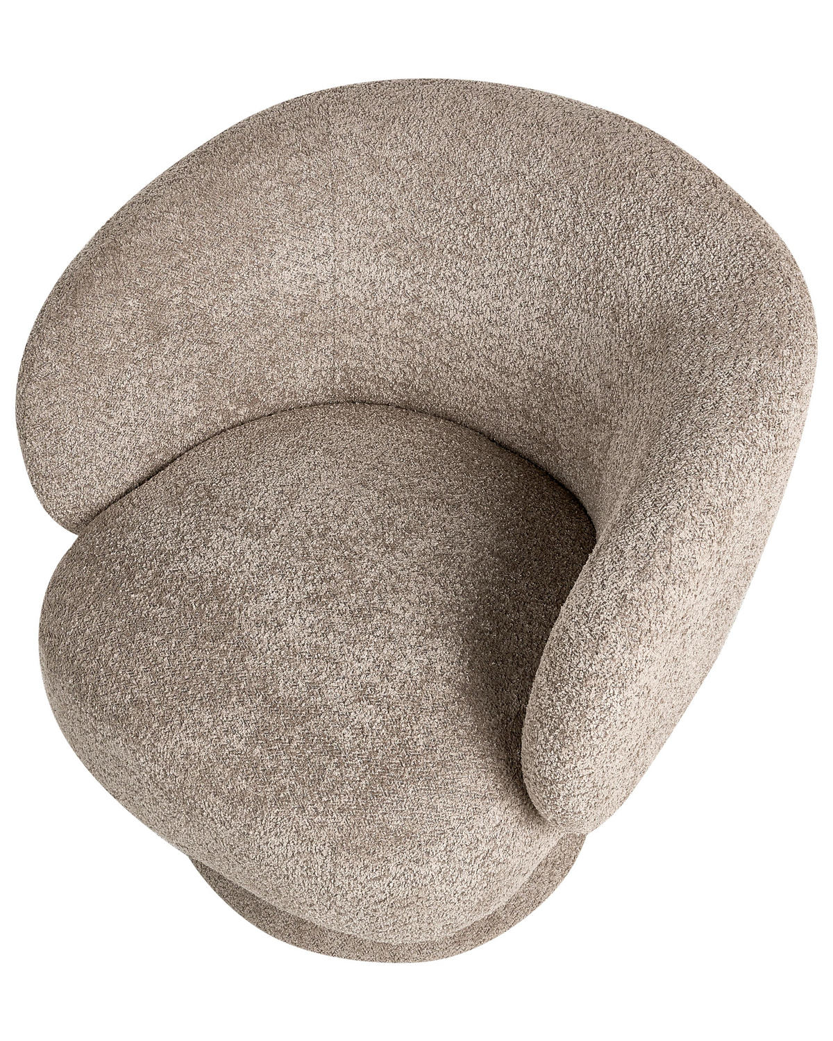 DREHSESSEL Bouclé Beige Lieksa - Beige, Textil (77/77/64cm) - Beliani
