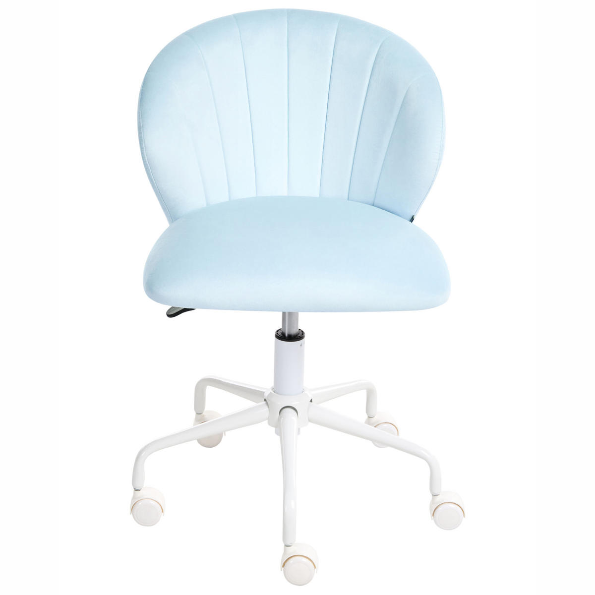 SCHREIBTISCHSTUHL Hellblau Cheerful - Blau/Weiß, Textil (49/70/49cm) - Beliani