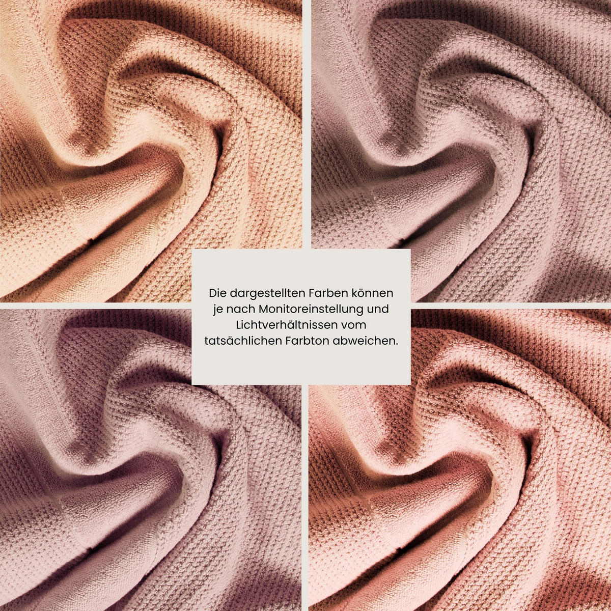 HANDTUCHSET Turin - 4-teilig - 50x100 cm - Hellrosa - Hellrosa, Textil (50/100cm) - SCHIESSER