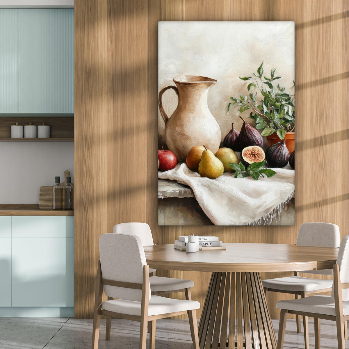 LEINWANDBILD Obst - Kräuter - Ländlich 80x120 cm - Naturfarben, Textil (80/120cm) - MuchoWow