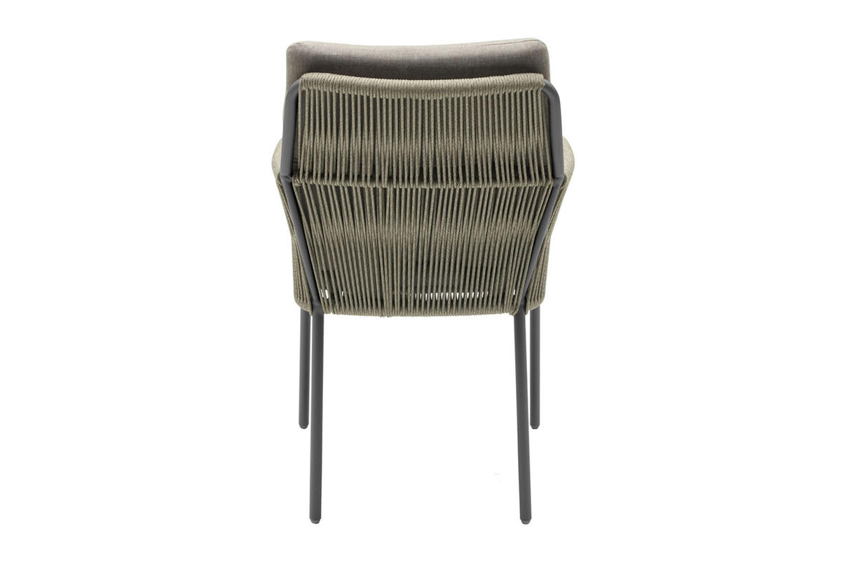 GARTENSTUHL Concord 86x71x59 cm, Metall, Taupe - Taupe/Grau, Metall (71/86/59cm) - dasmöbelwerk