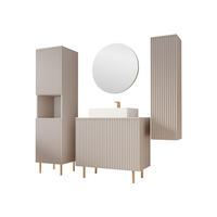 BADMÖBEL-SET Nubia V - Kaschmir/Goldfarben, Holzwerkstoff/Metall (87/79/45cm) - MIRJAN24