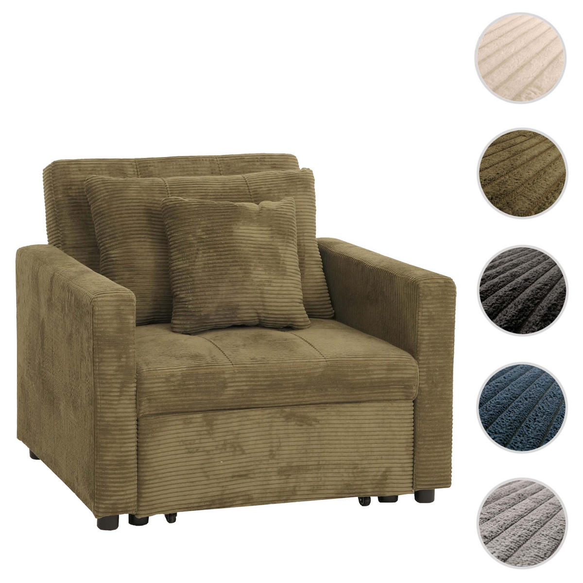 SCHLAFSESSEL Grün - Grün, Textil (100/86/88cm) - MCW