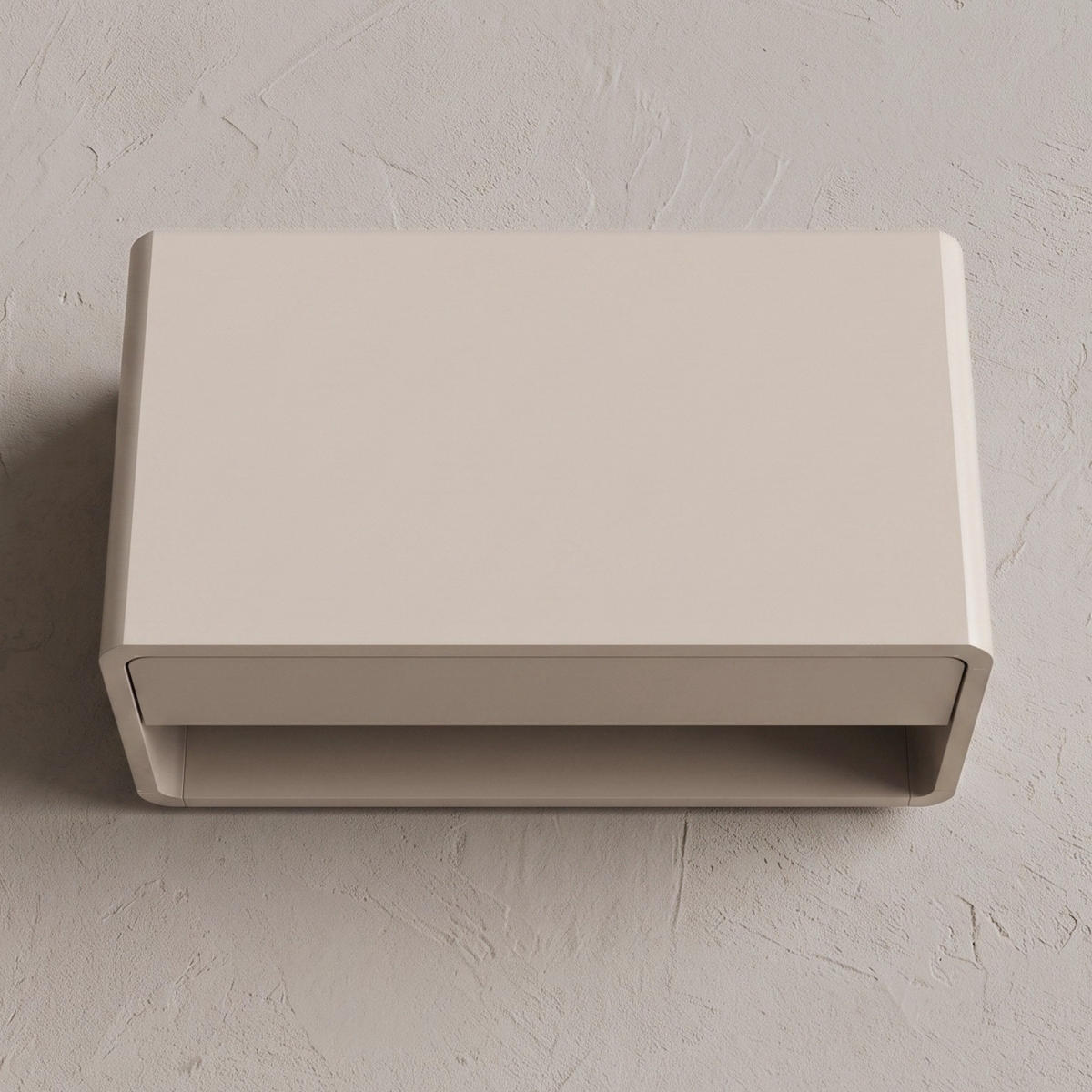 WAND-NACHTTISCH mit Schublade und Regal 46/25/21 cm - Beige, Holzwerkstoff (25/21/46cm) - SCENA LIVING