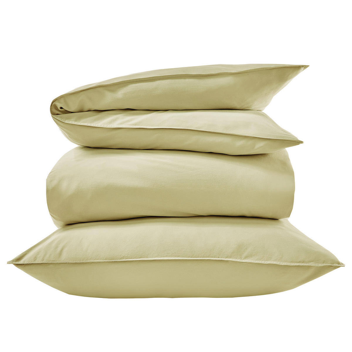 MAKOSATIN BETTWÄSCHE Nightlife Deluxe aus Baumwolle 155 x 220 cm - Olivgrün, Textil (135/200cm) - Butlers